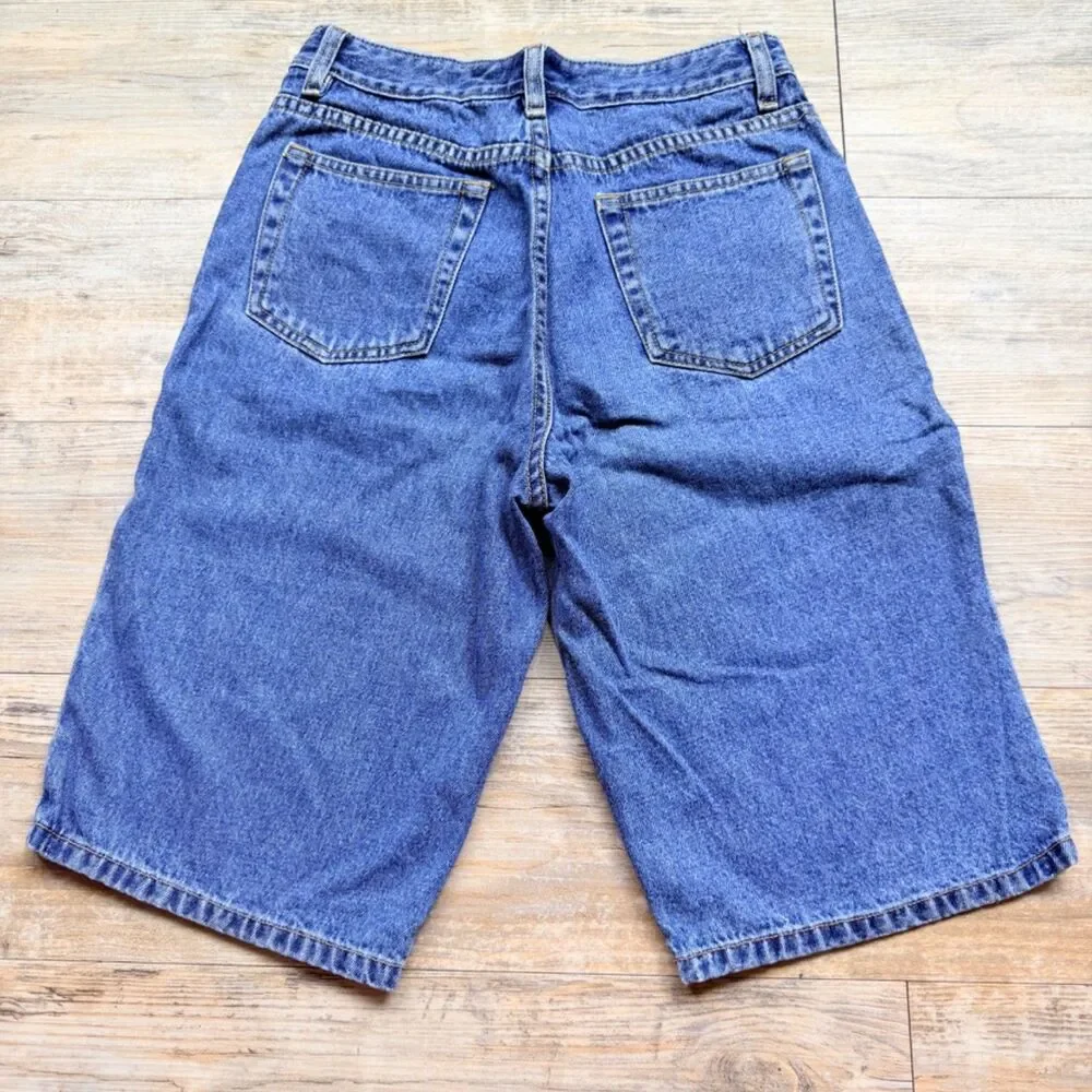 Vintage Y2K FIRHINE Jeans Eco-Wash Denim Jorts Shorts 25 Waist Baggy Skater